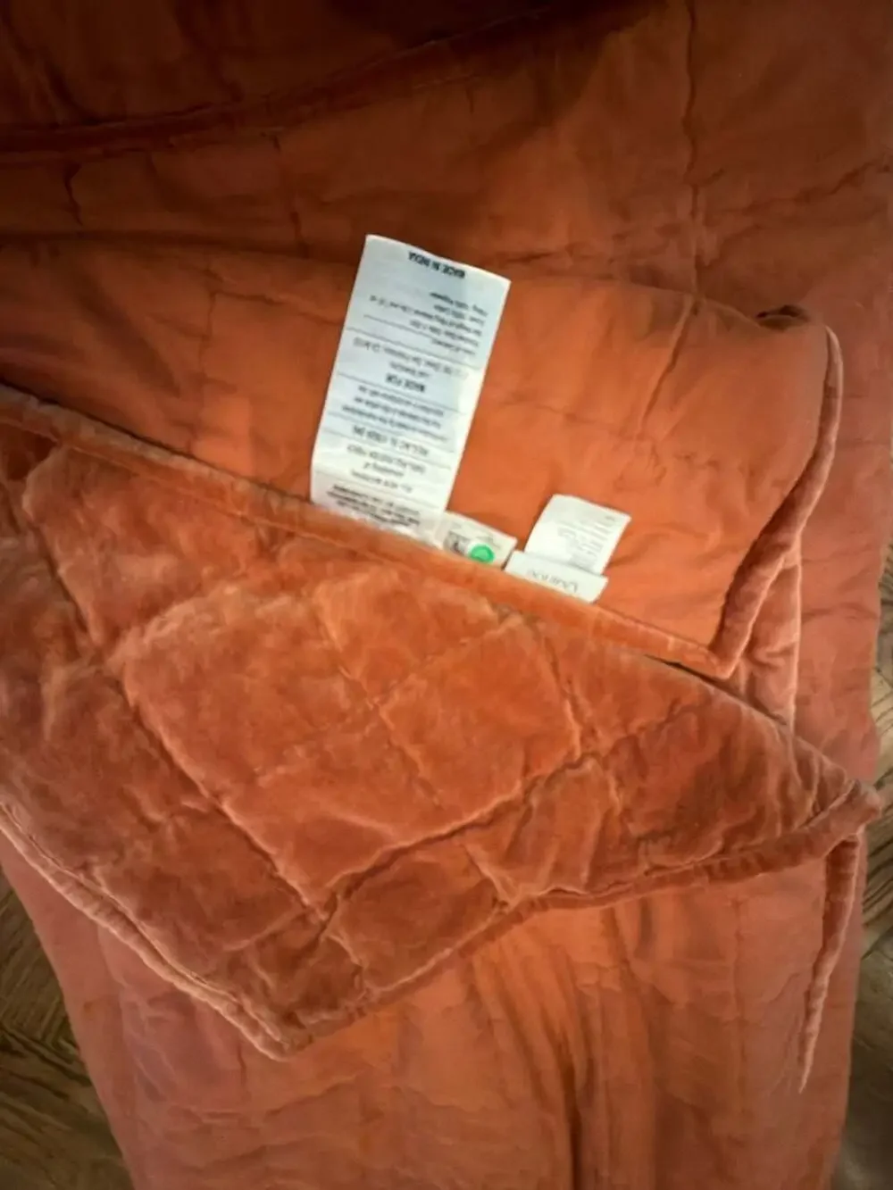 Quince Cotton Velvet Quilt in Terracotta KING / cal. King new no tags fast to sh